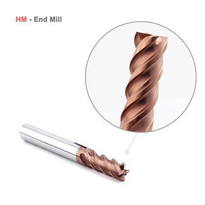 Твердосплавная фреза с 4 канавками для стали HRC60, покрытие AlTiN